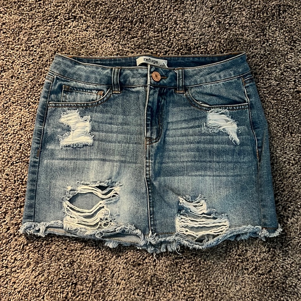 Mini jean skirt